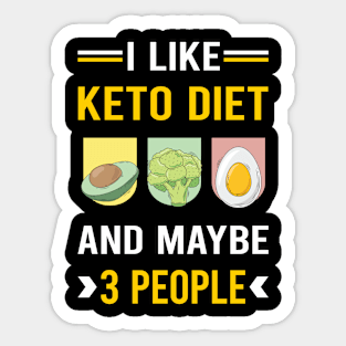 3 People Keto Diet Ketogenic Ketone Ketosis Sticker
